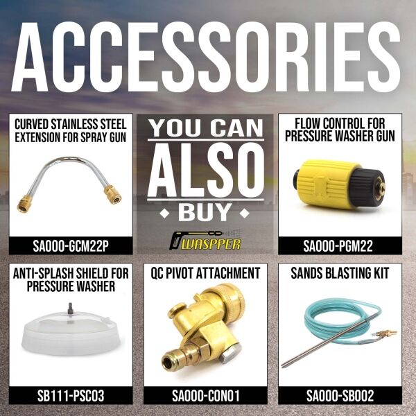 Waspper W3100HA benzínový vysokotlakový čistič, Honda, 5.5 HP, 213 bar/3.100 PSI – Obrázok 13