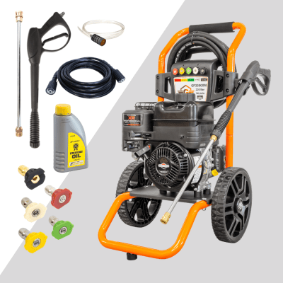 Gaspper GP3300XM Pro Pressure Washer, Briggs & Stratton, 6.3 HP, 220 bar/3.200 PSI