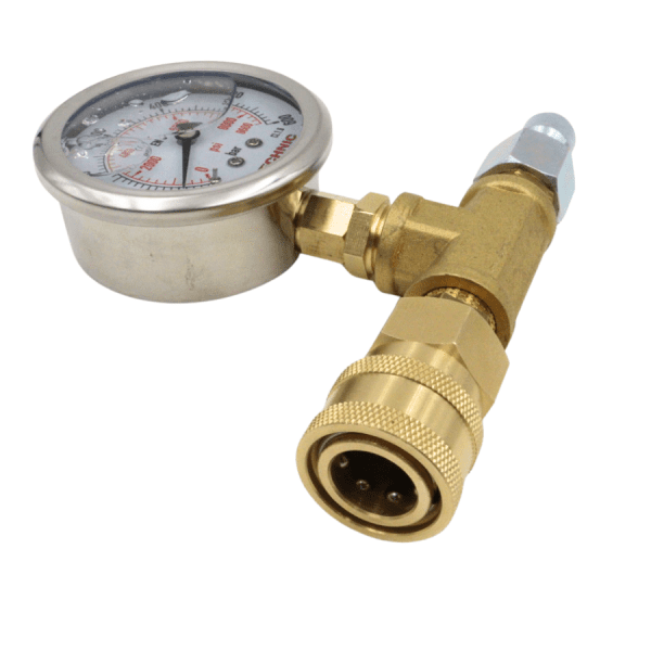 Pressure Gauge Assembly, max. 600 bar, with 3/8″ Quick Couplers - Image 3