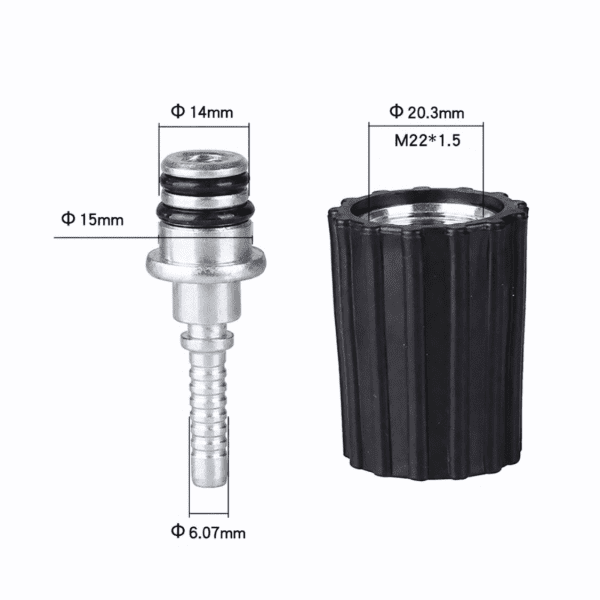 Vysokotlaková gumená hadica 8m 1/4“ 225bar, pre elektrický vysokotlakový čistič W2200EA – Obrázok 9
