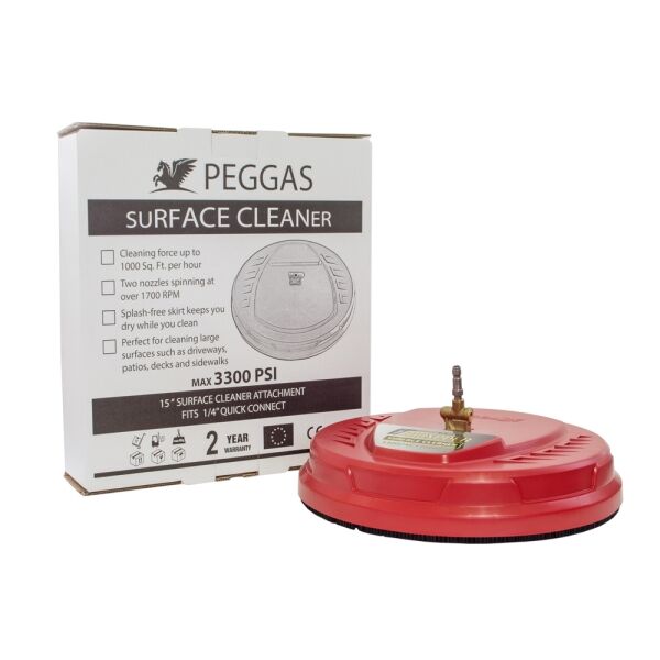 Faster Cleaning & Reduced Mess with Surface Cleaner Attachment. Upgrade your cleaning experience with our optional surface cleaner with rotating nozzle. This attachment tackles larger areas efficiently, minimizing the splatter and airborne debris associated with standard spray nozzles.