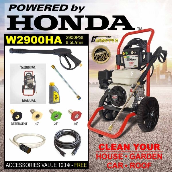 Waspper W2900HA benzínový vysokotlakový čistič, Honda, 5.5 HP, 213 bar/3.100 PSI – Obrázok 8