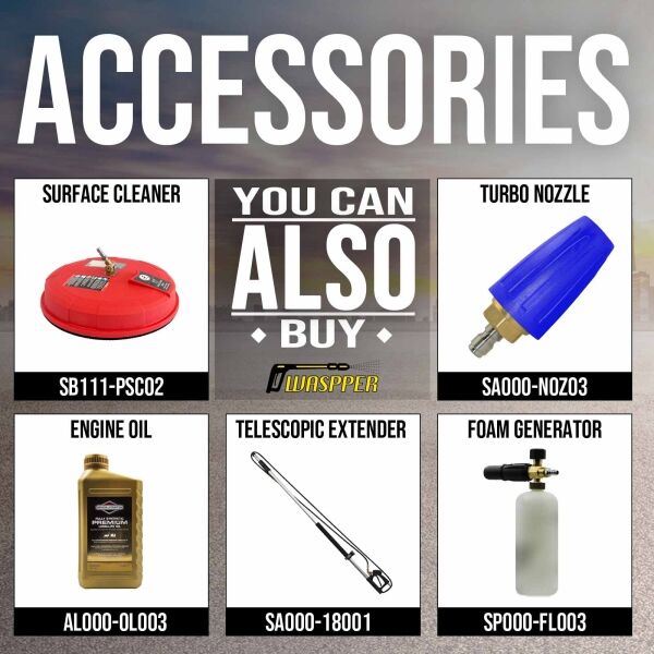 Gaspper GP3300HP Pro Pressure Washer, Honda, 5.5 HP, 220 bar/3.200 PSI - Image 9