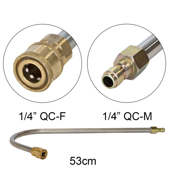 Curved stainless steel extension 53 cm for a spray gun SA000-GCM14QCB - Image 5