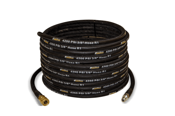 Rubber Hose with Connectors 3/8“ QC – M 3/8“ QC