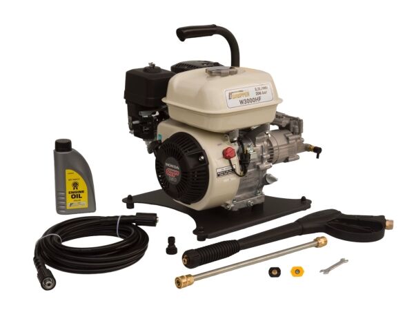 ✦Powered by HONDA ✦ Petrol Pressure Washer 3000 PSI ✦ Petrol Engine Powered High Pressure Ultra Light Jet Sprayer W3000HF ✦ Premium Build Quality Portable Car & Patio Cleaner