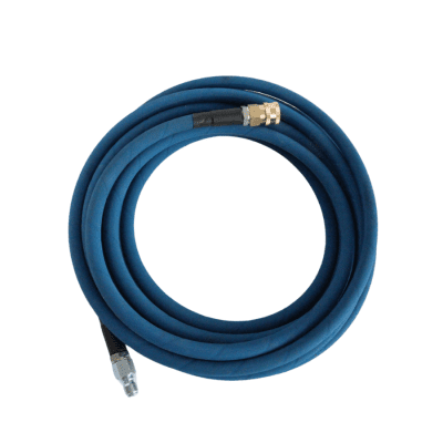 High-pressure rubber hose for hot water 10 m, 20 m 3/8“ with QC 150C