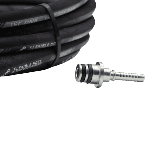 Vysokotlaková gumená hadica 8m 1/4“ 225bar, pre elektrický vysokotlakový čistič W2200EA – Obrázok 6