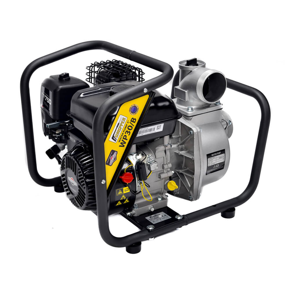 Čerpadlo na čistú/jemne znečistenú vodu, Výtlak 30 m, Benzínový motor Briggs & Stratton, WASPPER WP30-B – Obrázok 3