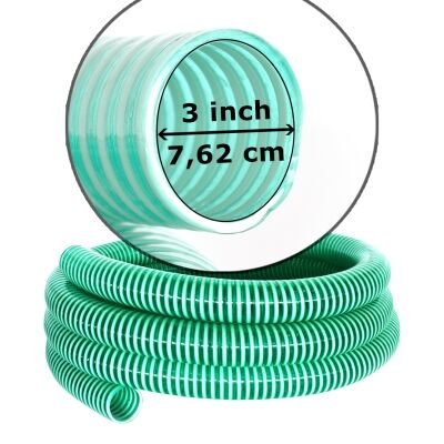 SA000-3035 - PVC Suction Hose 3" – Length 3,75m